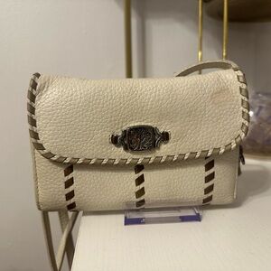 Brighton Elegant Cream Leather Crossbody Bag